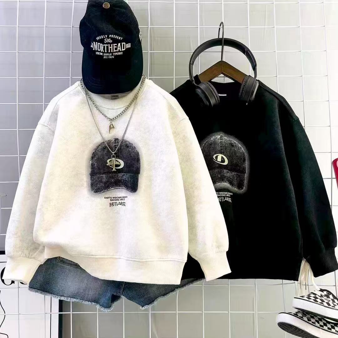 儿童卫衣男女童新款秋款冬季潮流中大童时尚宝宝外穿内搭舒适