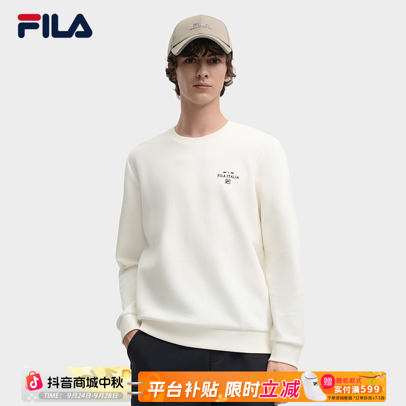 Fila/斐乐男士【亲肤舒适】秋季新款户外运动圆领卫衣F11M548217F