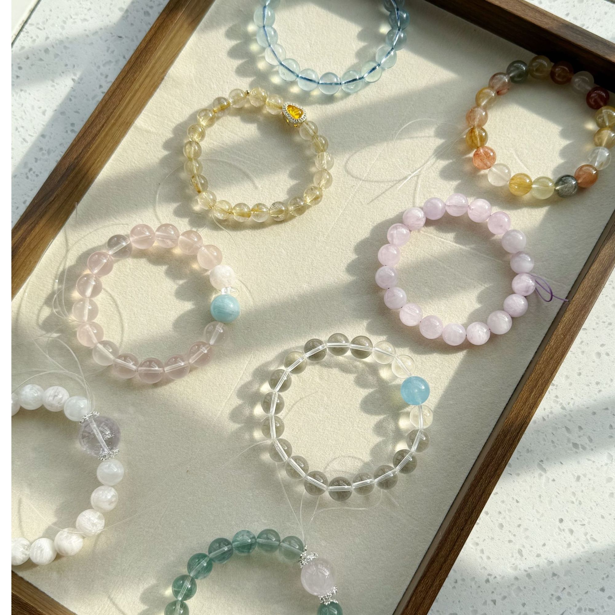 【禾清crystal】直播间专属链接！天然水晶diy手串饰品（默认微瑕）