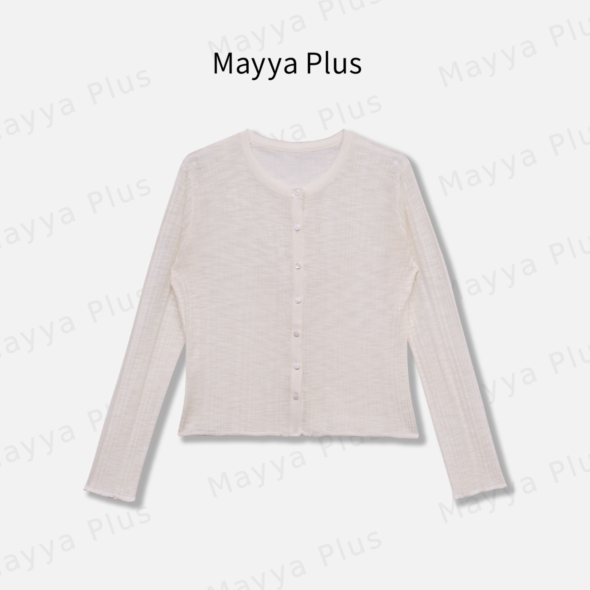 【泡沫之夏】Mayya Plus麦芽定制粉彩风气质显瘦针织开衫夏32627590