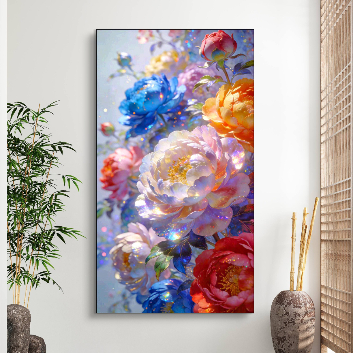 新疆长绒棉布，国色芳华100×60大格75色（精准印花）2026十字绣