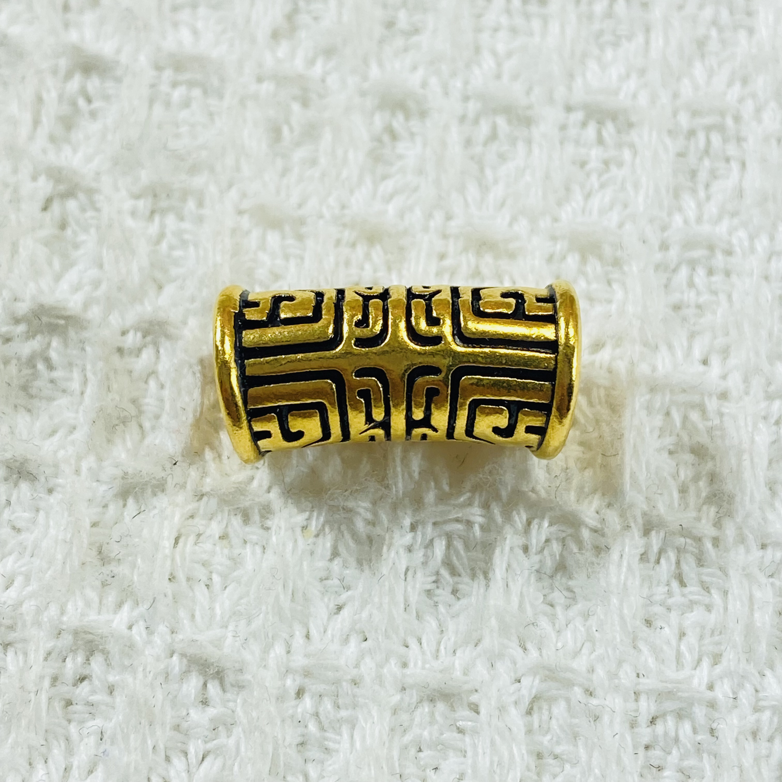 足金999 黄金黑金饕鬄弯管 0.9