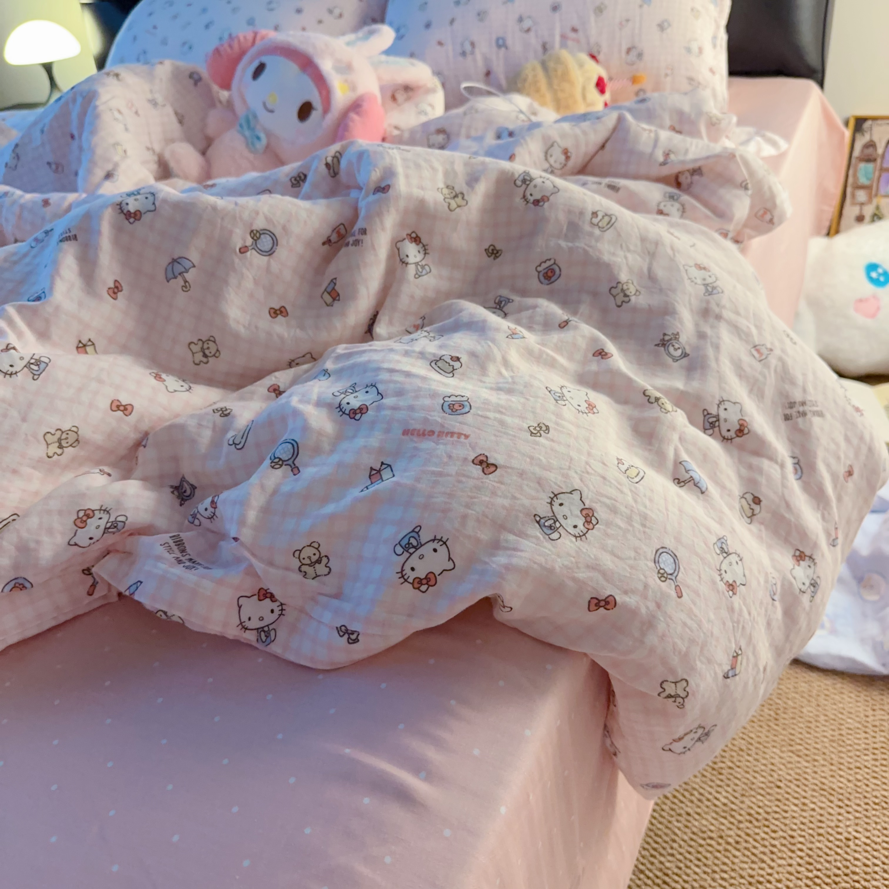 【三丽欧官方正版授权】全棉双层纱四件套可爱母婴专用可机洗超柔软