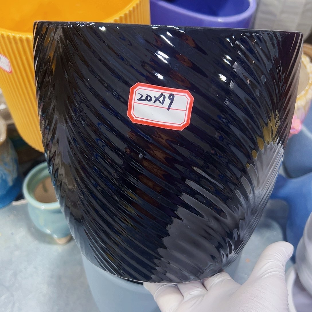 有孔外贸尾单陶瓷花盆凑单10米包邮