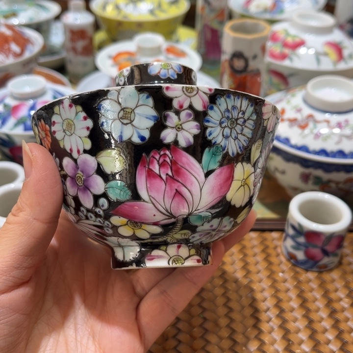 花***,手绘茶杯盖碗陶瓷