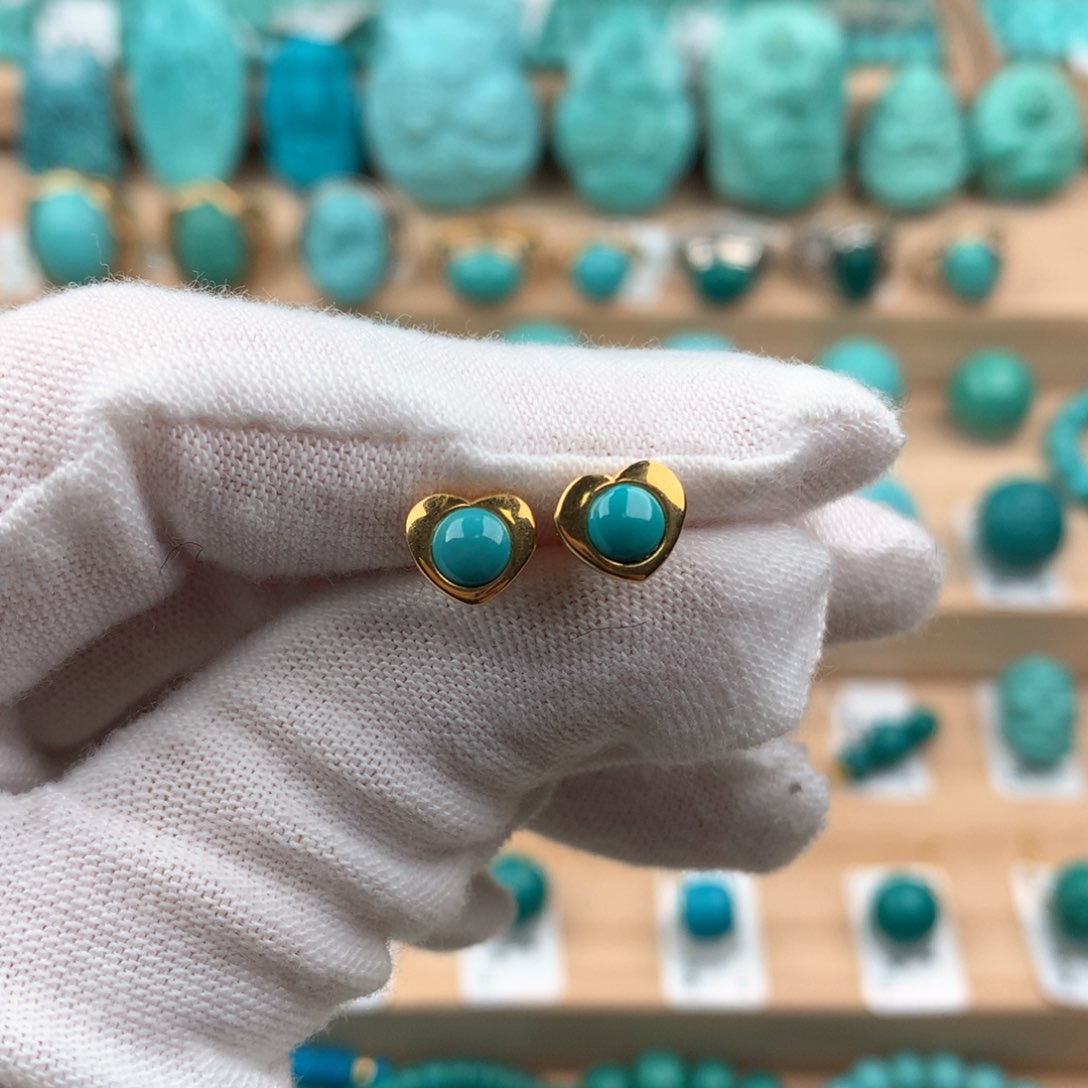 绿松石配饰未镶嵌耳钉