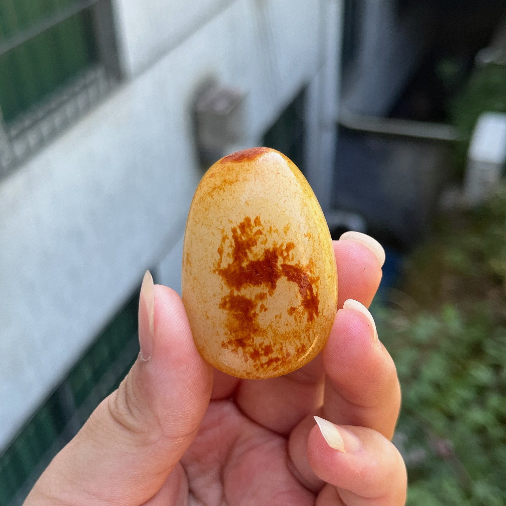 【底价已开价】61克和田玉红皮手把件图文385