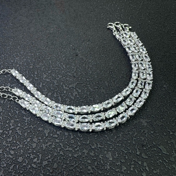 【小宝晶选】天然海蓝宝单圈手链 多样性发一件 1005XBQQ