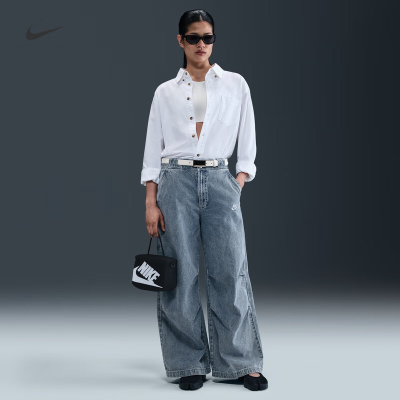 【滔搏联动】NIKE/耐克女子牛仔丹宁长裤运动裤潮流宽松 IF0625-440