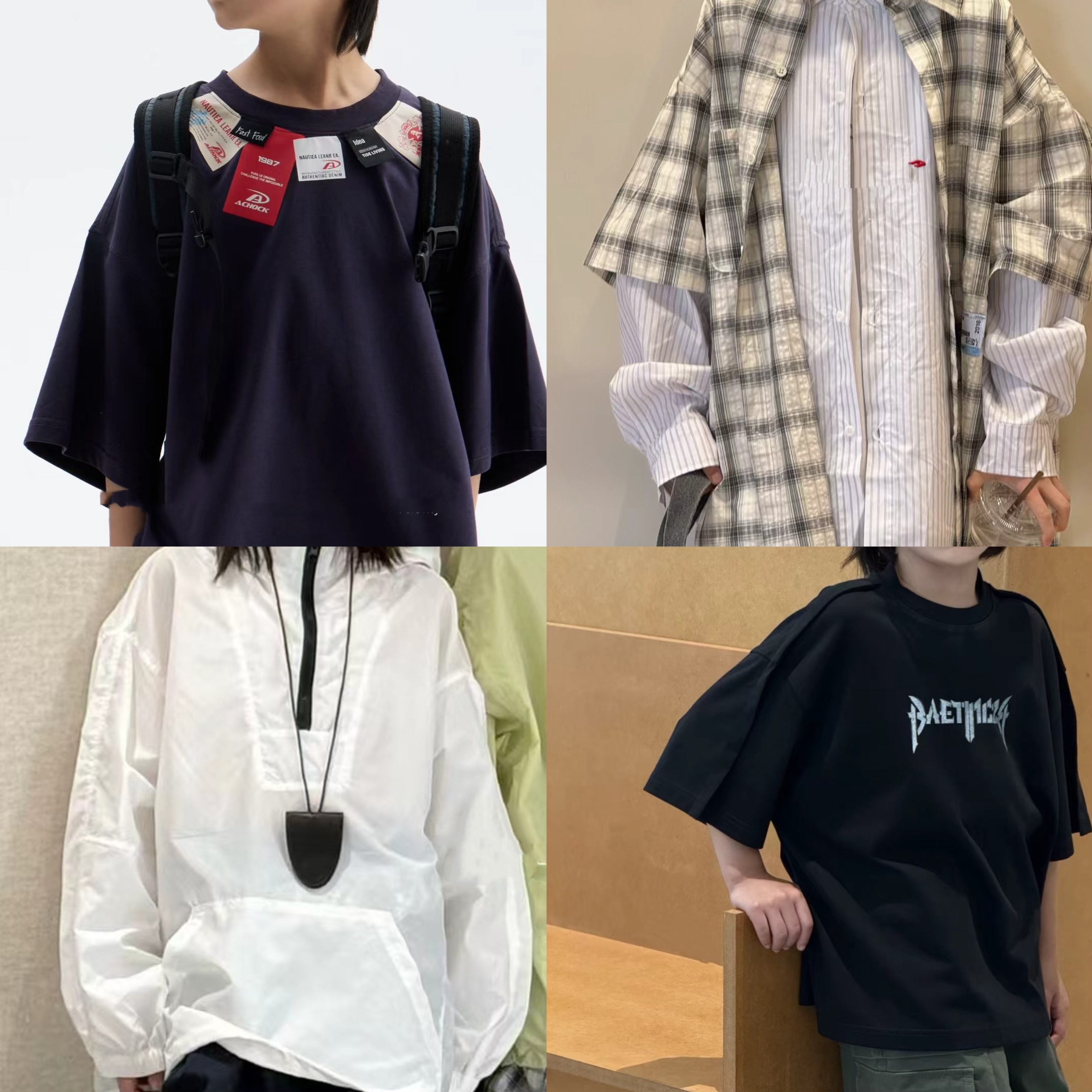 YJ CHOSEN B400-B429【品牌集合】2025夏 新款宽松潮童宽松小众短袖