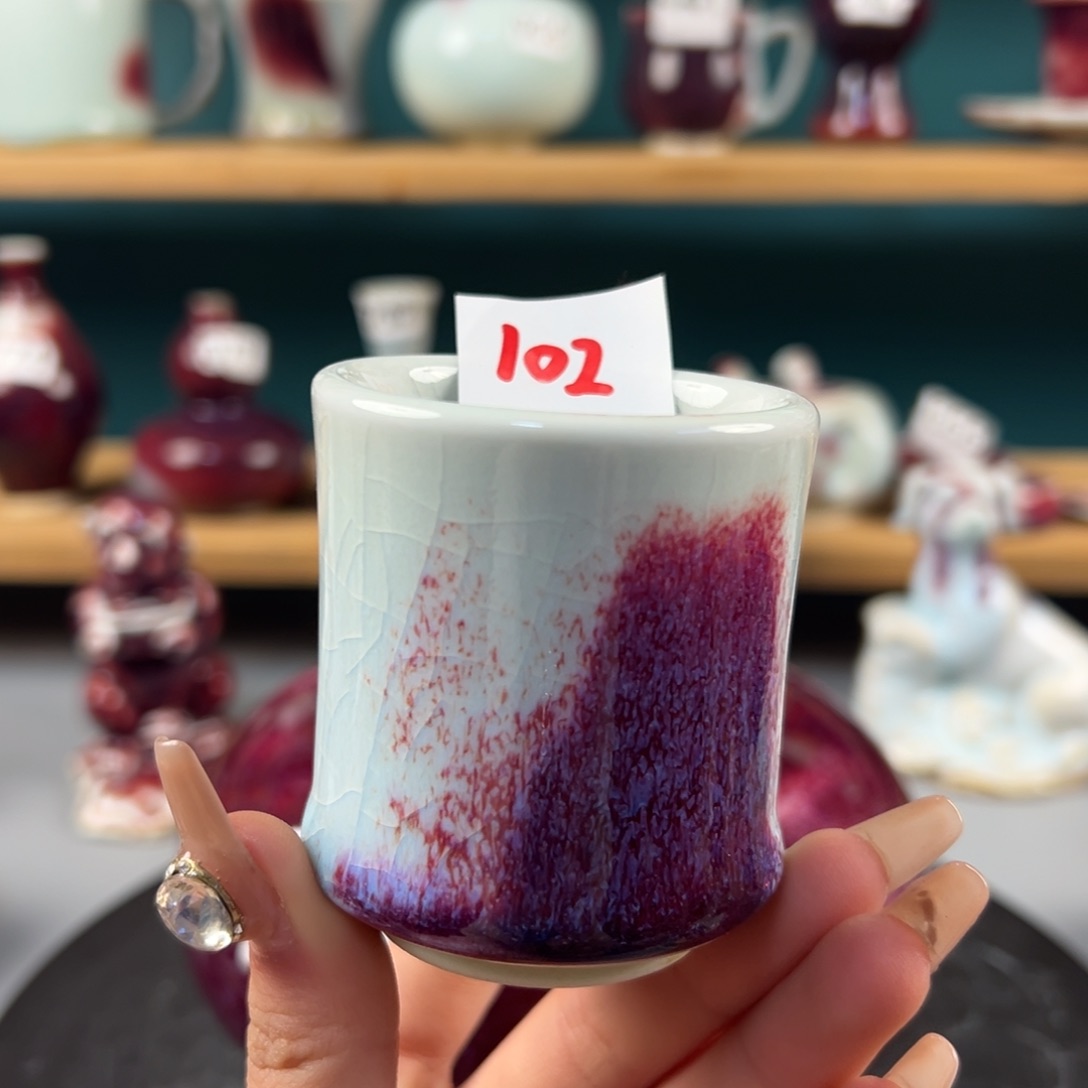 瓷片微瑕主人杯纯手工