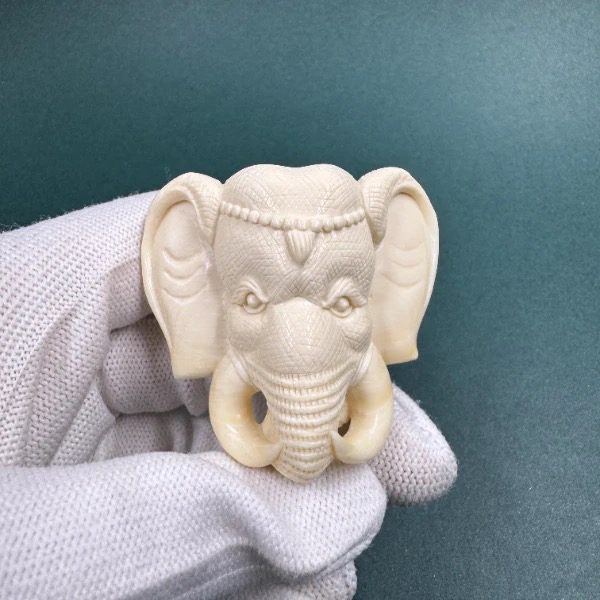 E6536天然猛犸牙雕刻牌 支持鉴定 假一罚四