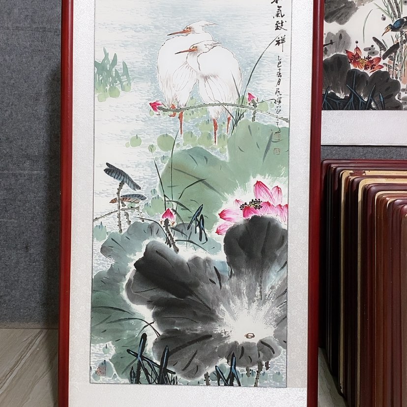 【闪购商品】国画书画作品带框123×63厘米