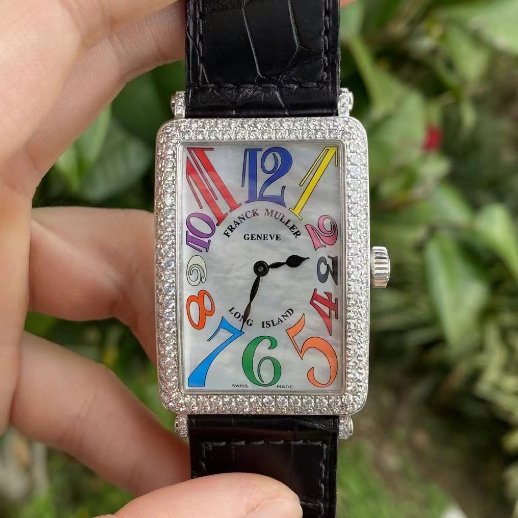 未使用 Franck Muller/法兰克穆勒 18K白金1002QZ表径30*52石英女