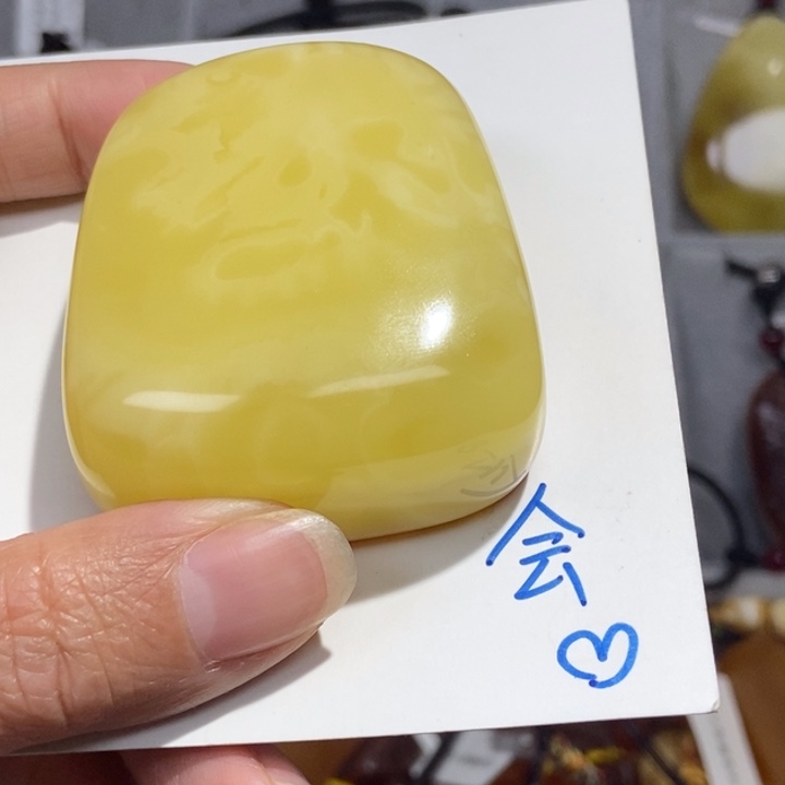 定制琥珀未镶嵌白***妮琥珀蜜蜡吊坠项链