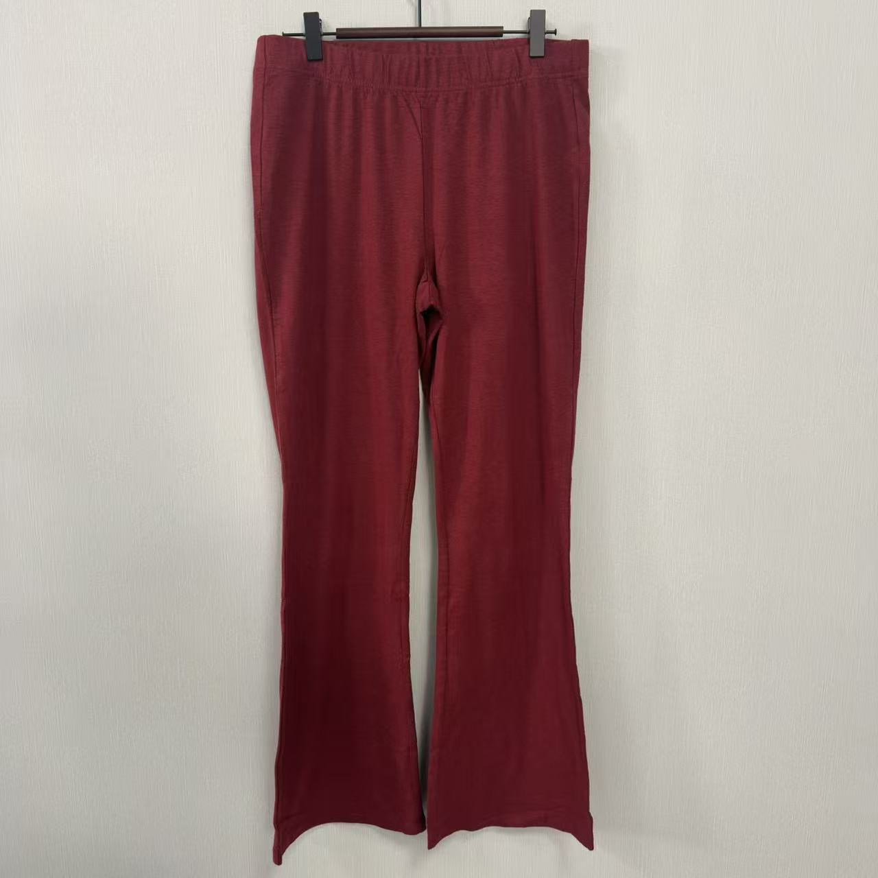 【汉麻针织喇叭裤】汉麻秋冬高克重女士喇叭休闲裤长裤