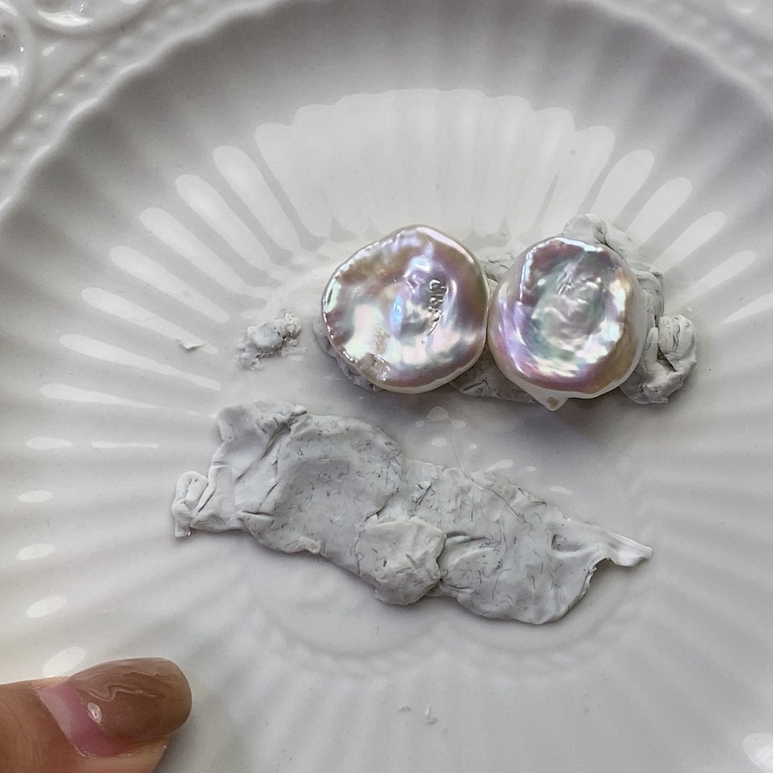 淡水珍珠耳饰银S925镶嵌