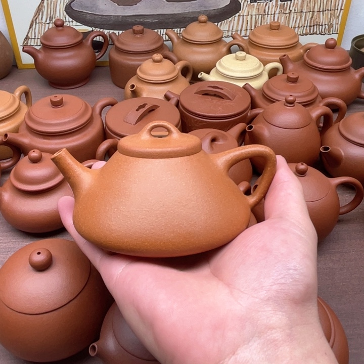 紫砂茶壶费*勒宜兴紫砂壶原矿宝山黄降坡子冶230毫升微瑕