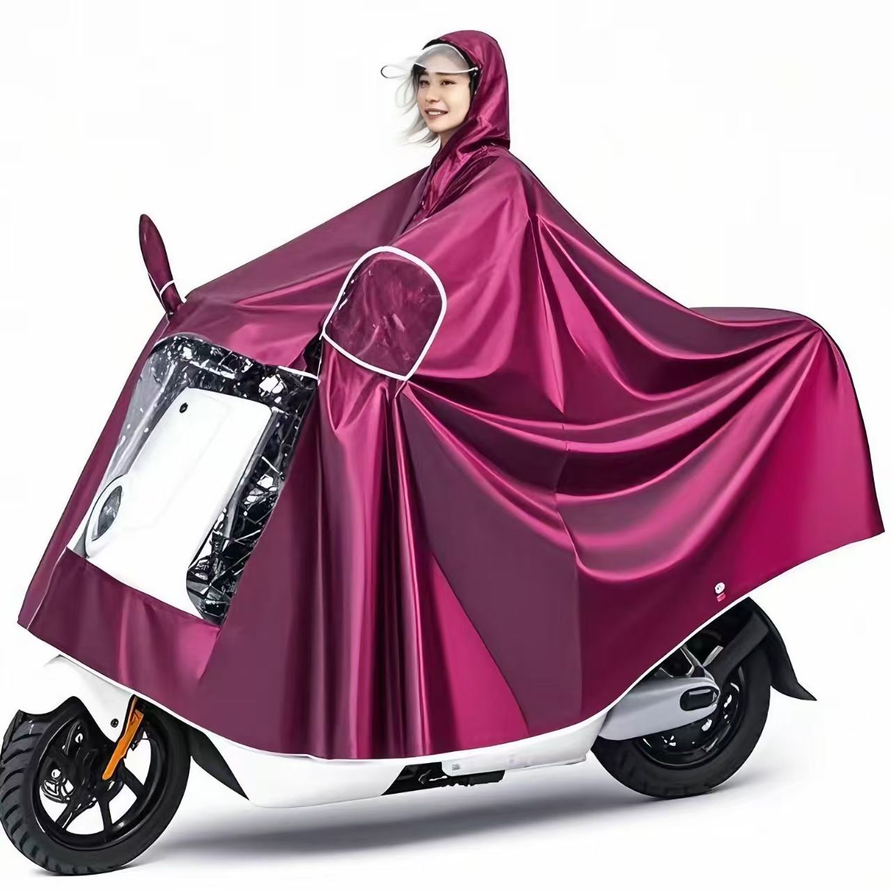 电动车摩托车雨衣加厚加大防暴雨全身长款雨披男女双人雨衣