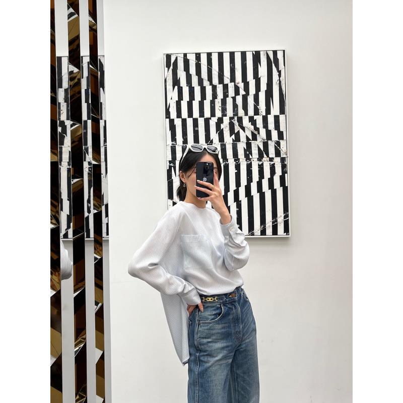 2025新设计感水洗简约金属链条阔腿牛仔裤K5013