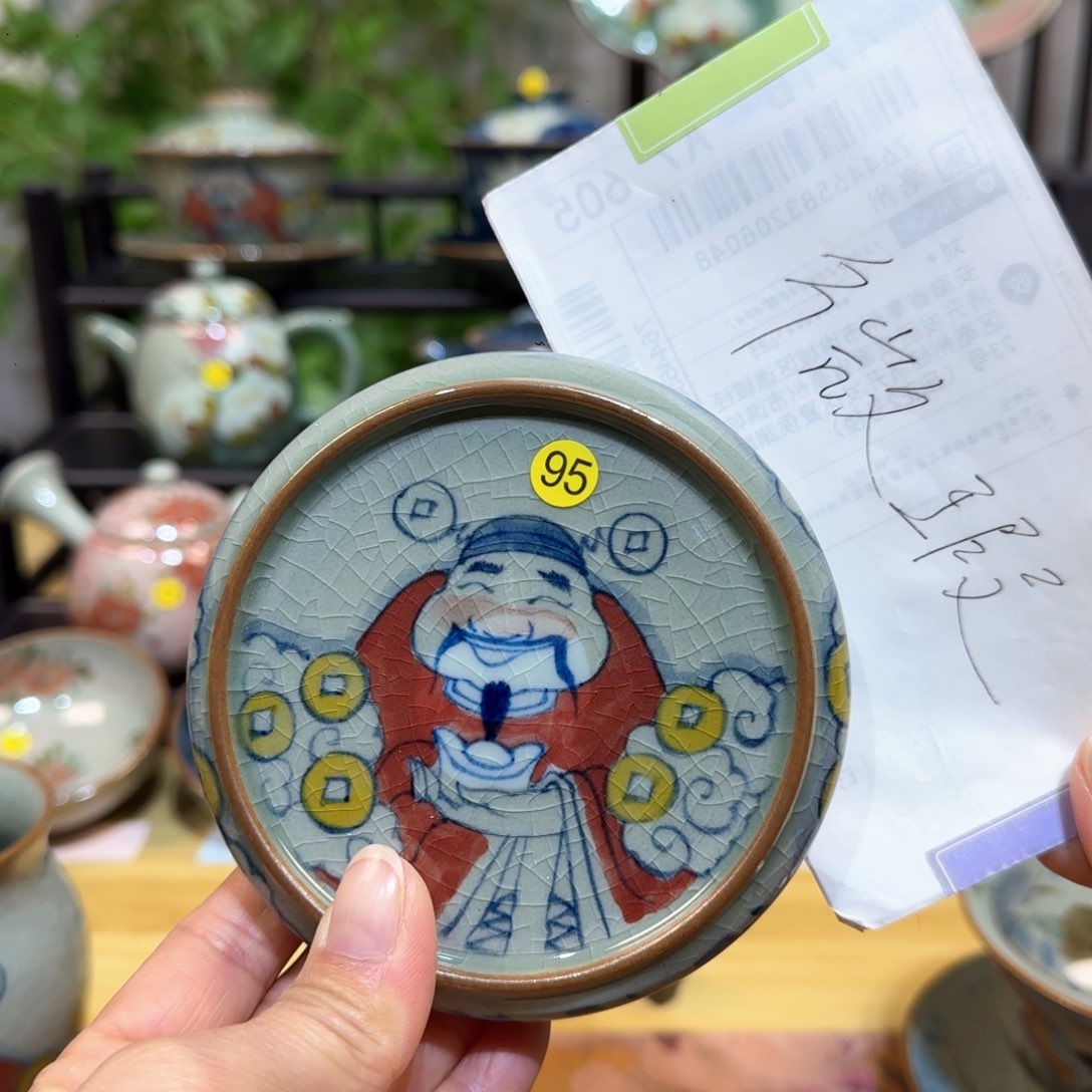 曲***牛景德镇陶瓷手绘茶具