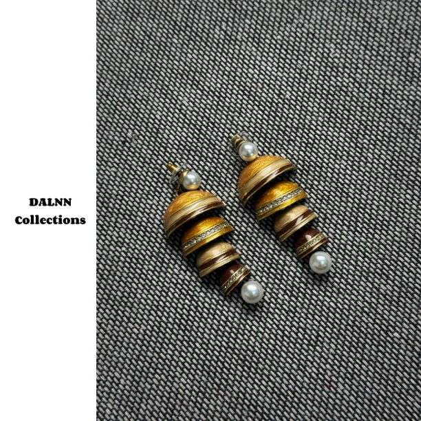 合金珐琅耳饰 DALNN Collections｜华丽南洋 复古风铃手工珐琅耳环