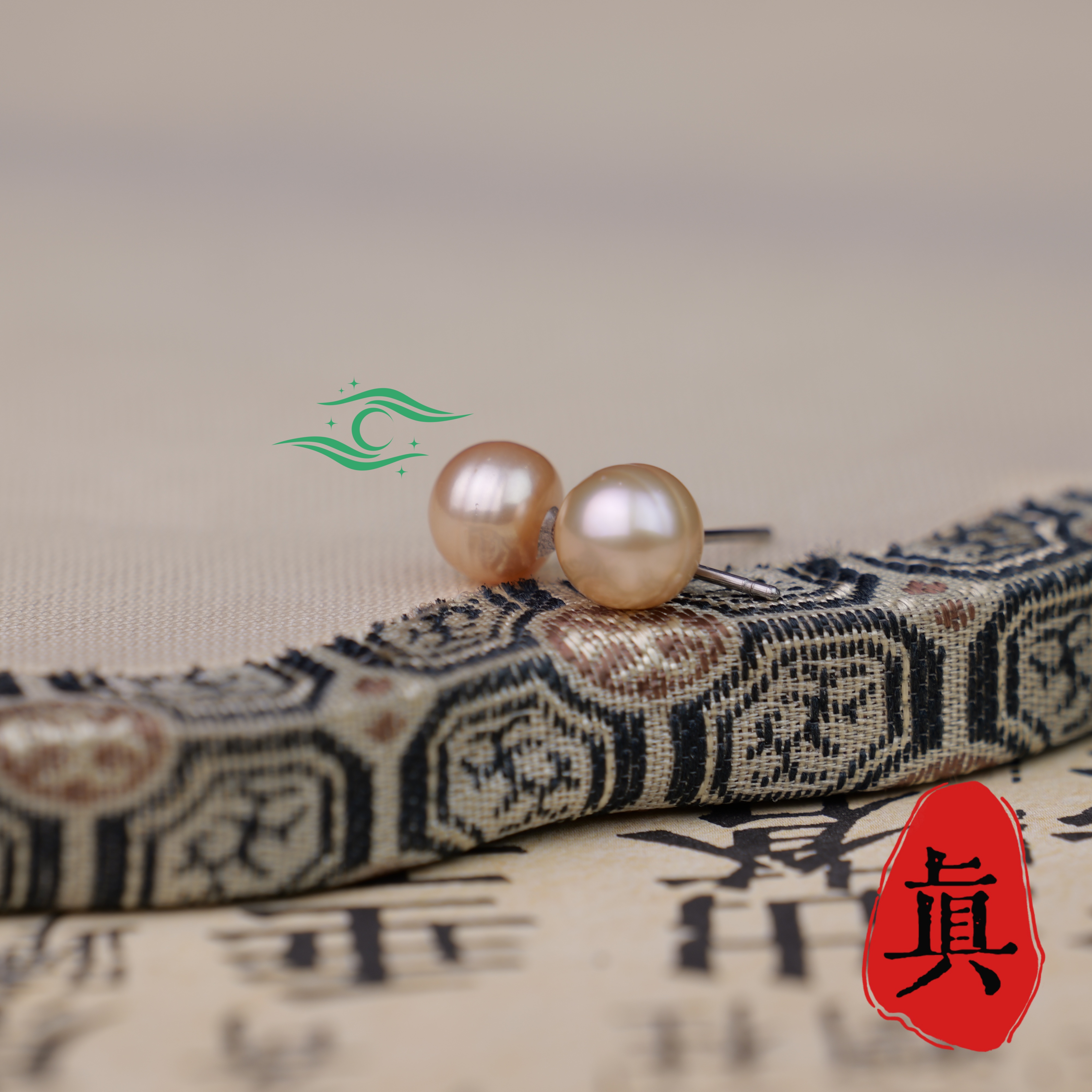 钛钢耳饰 【多米】紫、粉珍珠耳入 星