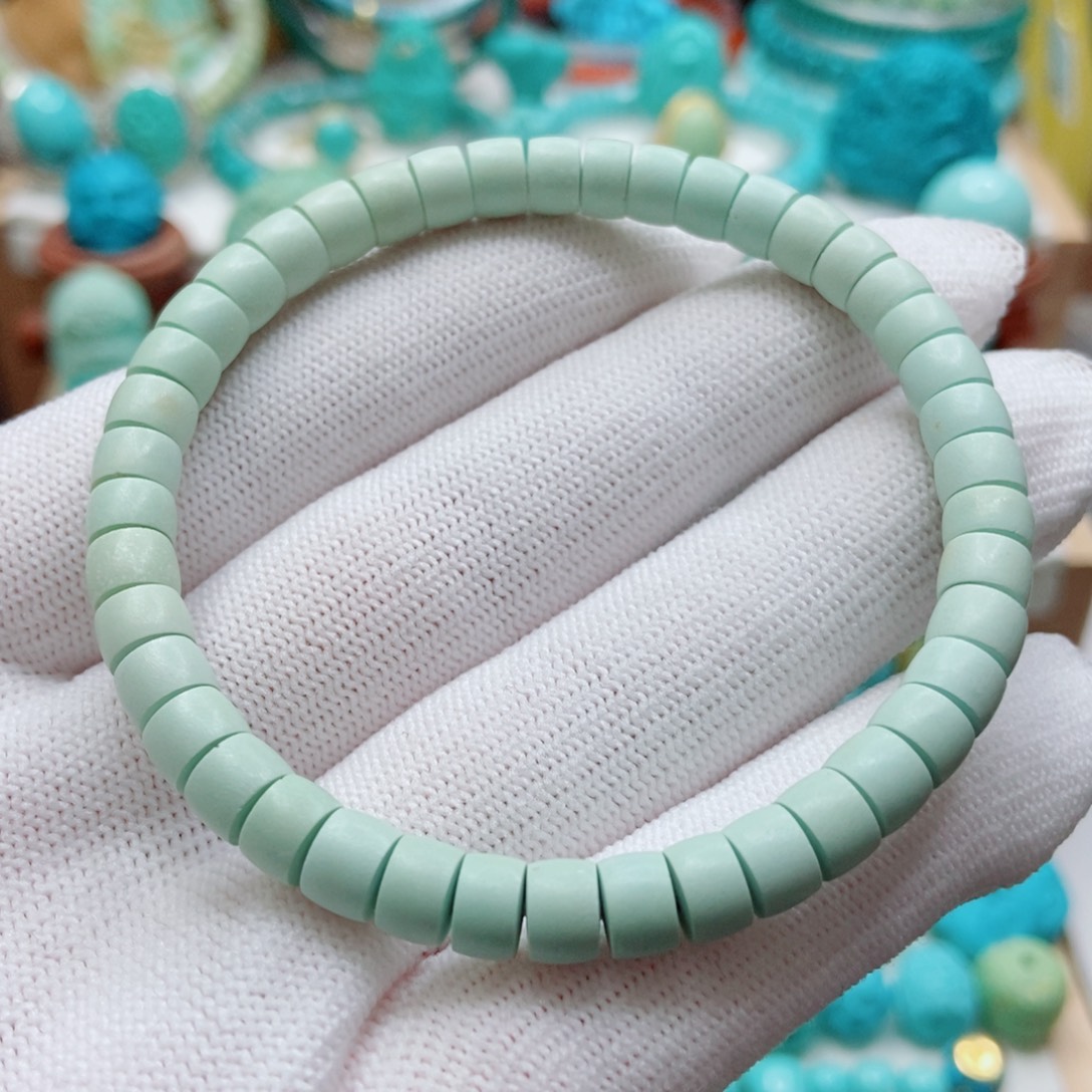 绿松石未镶嵌直切手串6m