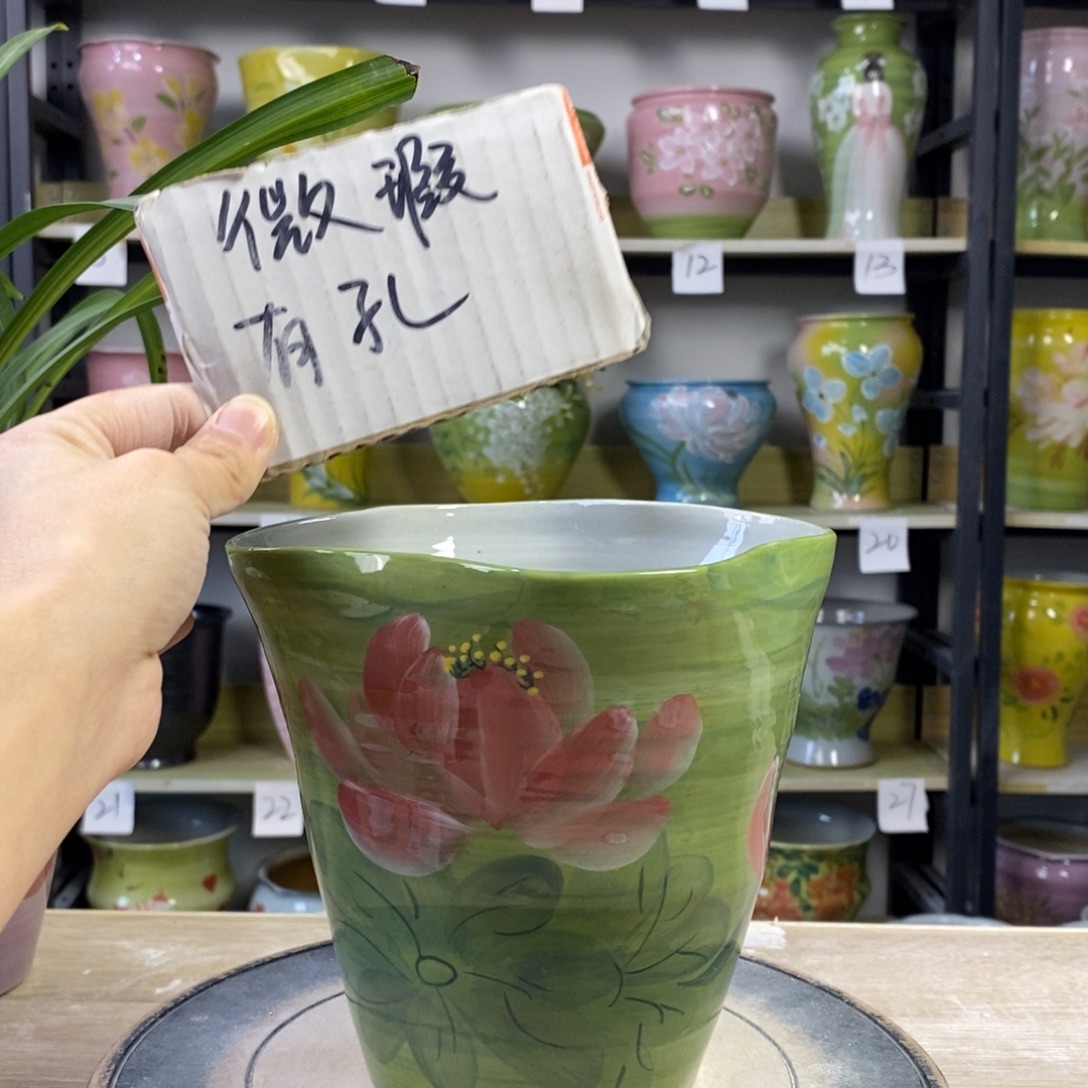 景德镇手工手绘陶瓷花盆