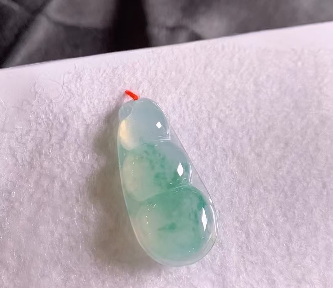 非金属布艺吊坠 胶润飘花福豆吊坠