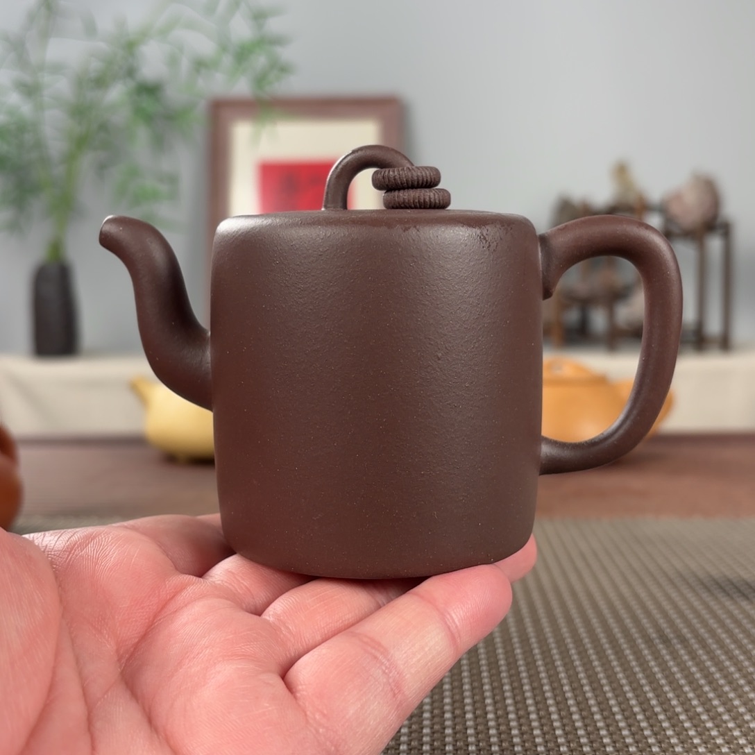 茶壶紫砂米***麻黄龙山原矿紫砂壶