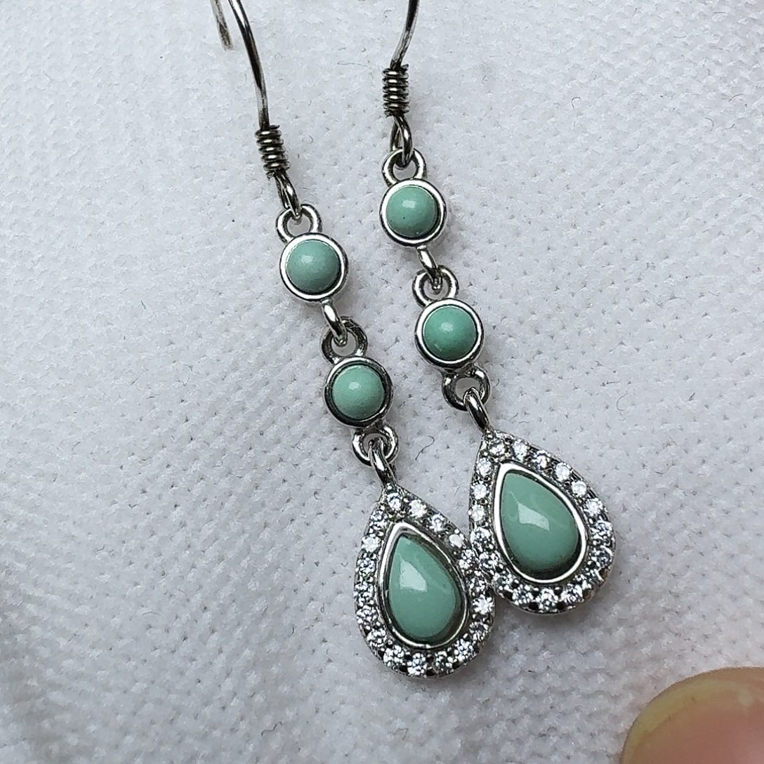 绿松石银S925镶嵌珠宝奇石