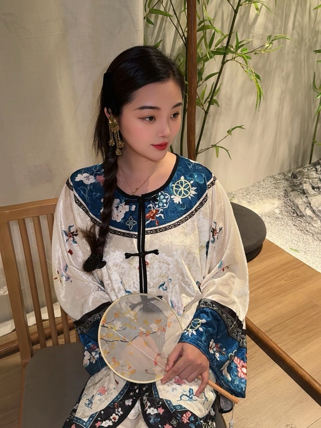 【新中式】-2025夏秋季国风复古汉服薄款印花新中式汉服睡衣