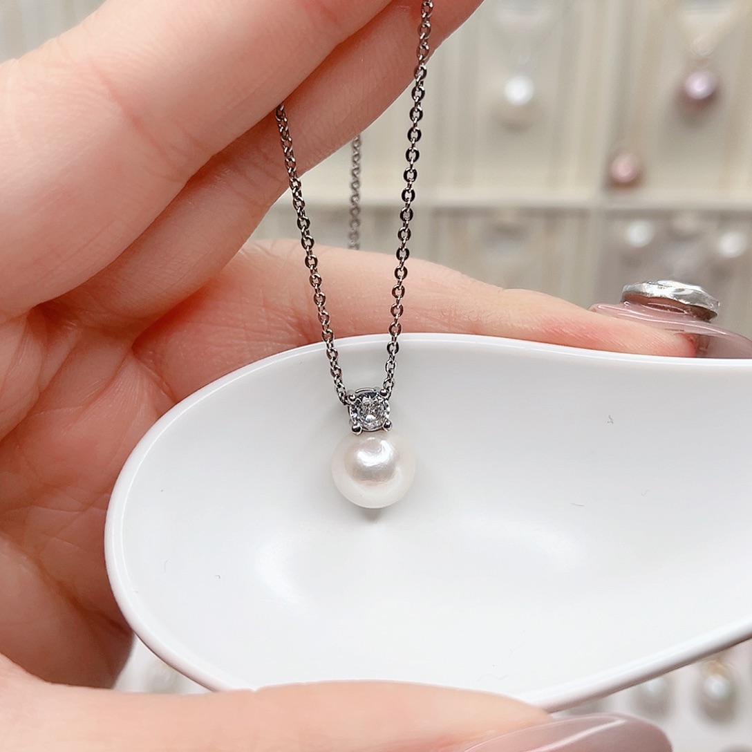 淡水珍珠吊坠(赠链)合金