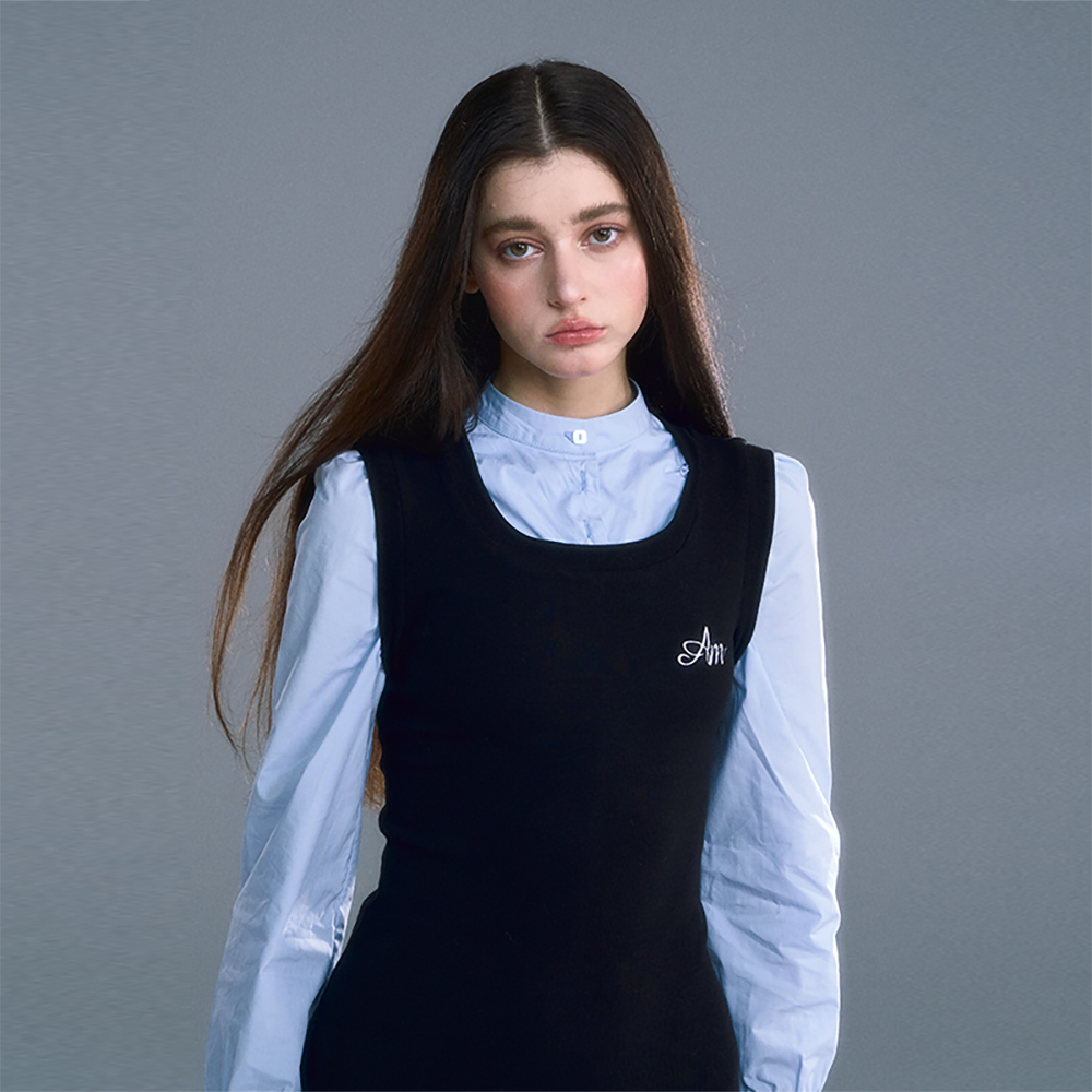 浪漫逃亡"泰晤士清晨"长款洋气可拆卸假两件拼接针织连衣裙学院风