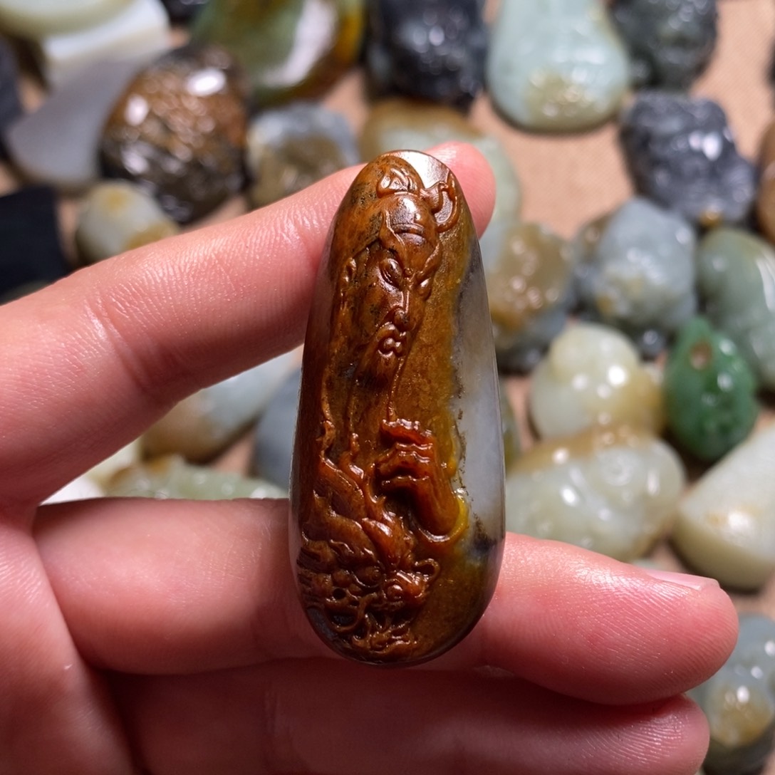 【闪购商品】和田玉挂件未镶嵌双***玉