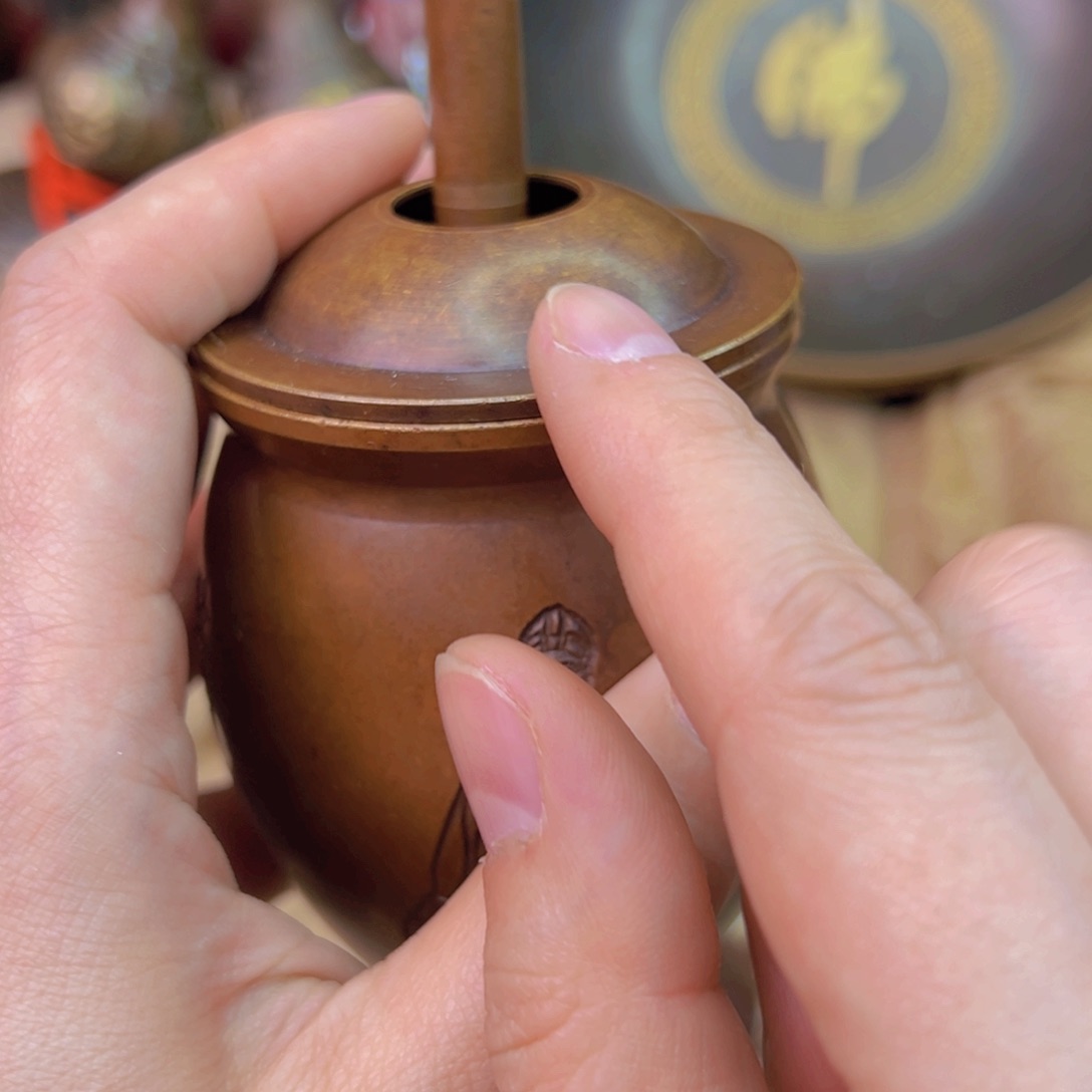 原矿风磨铜捣药罐