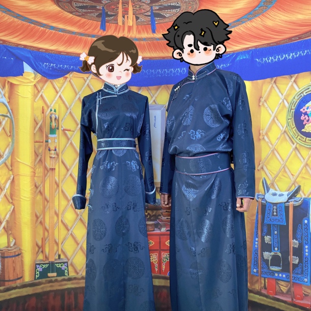 【呼日呼】民族风情侣长袍