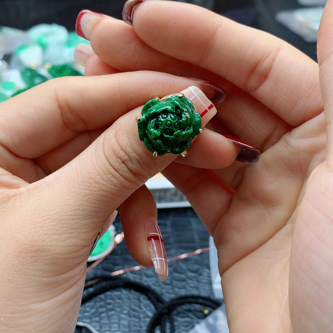 【闪购商品】翡翠戒指银S925镶嵌，