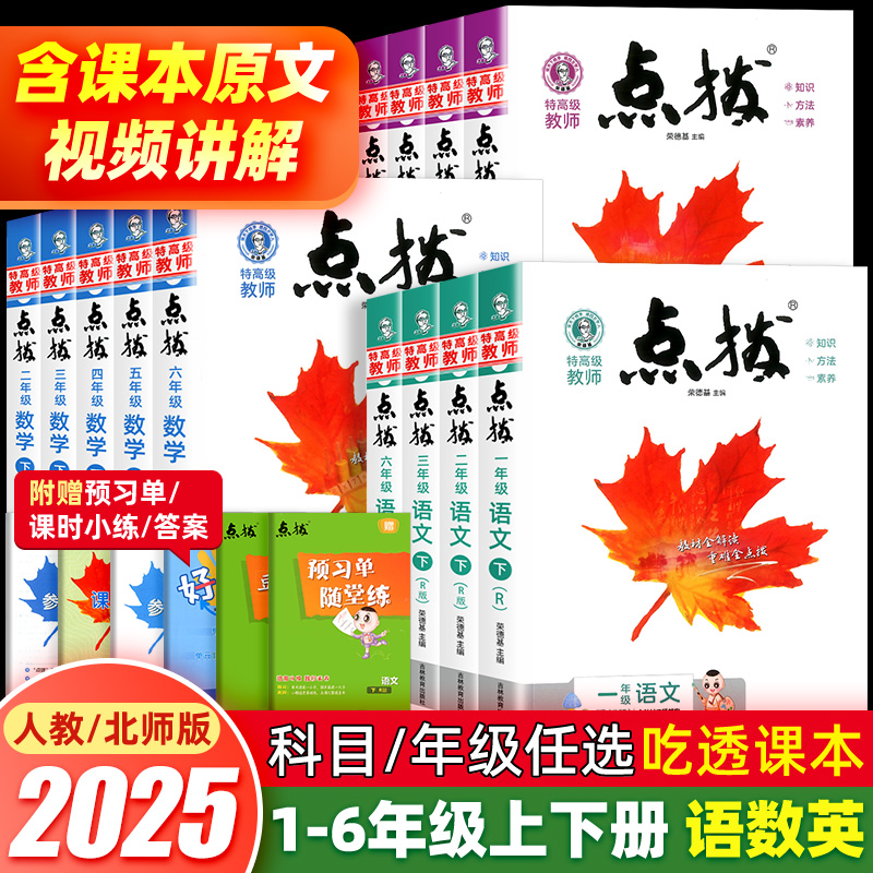 2025秋新版小学点拨一二三四五六年级上册下册语文数学英语全套人