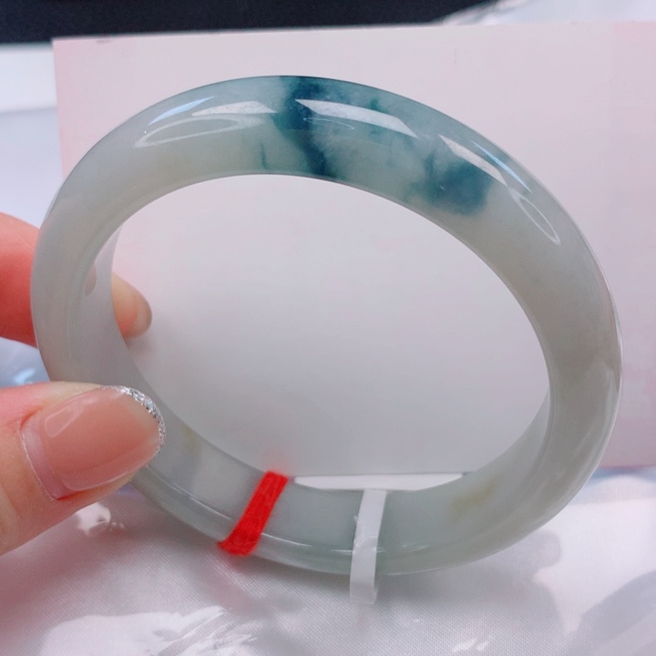 翡翠未镶嵌手镯58圈口