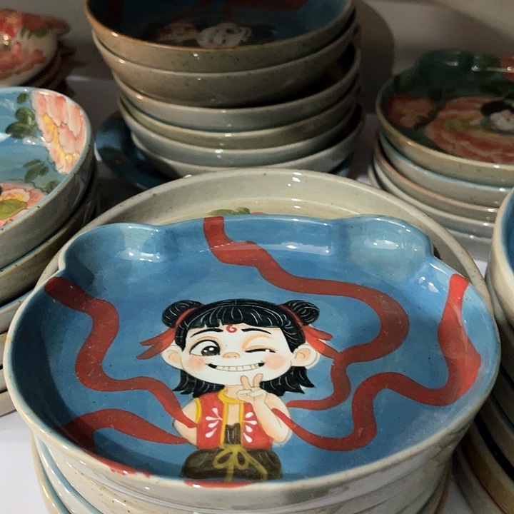 陶景德镇釉下手绘陶瓷 