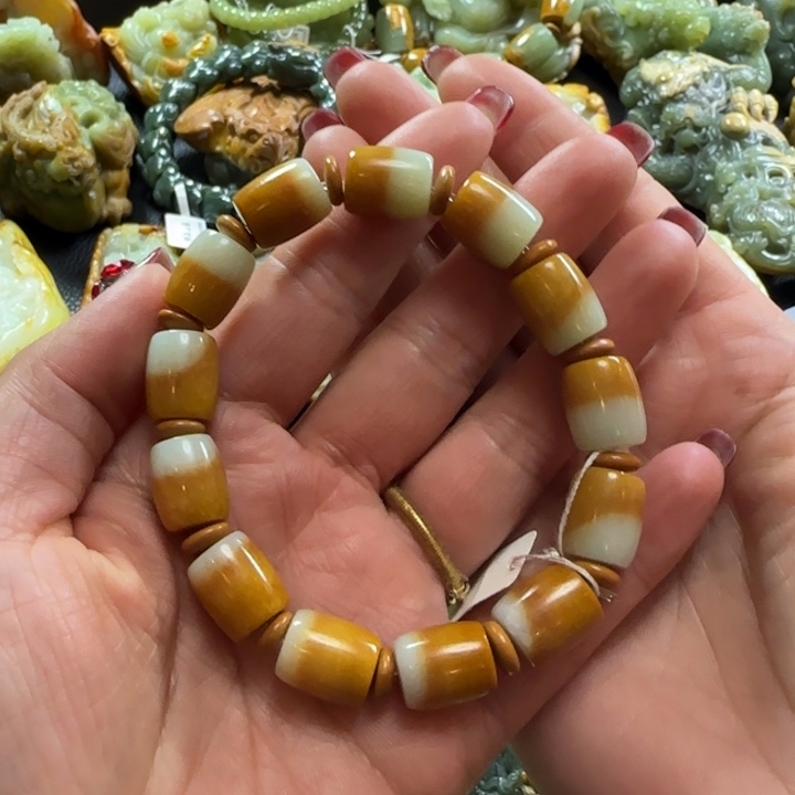 和田玉手串未镶嵌