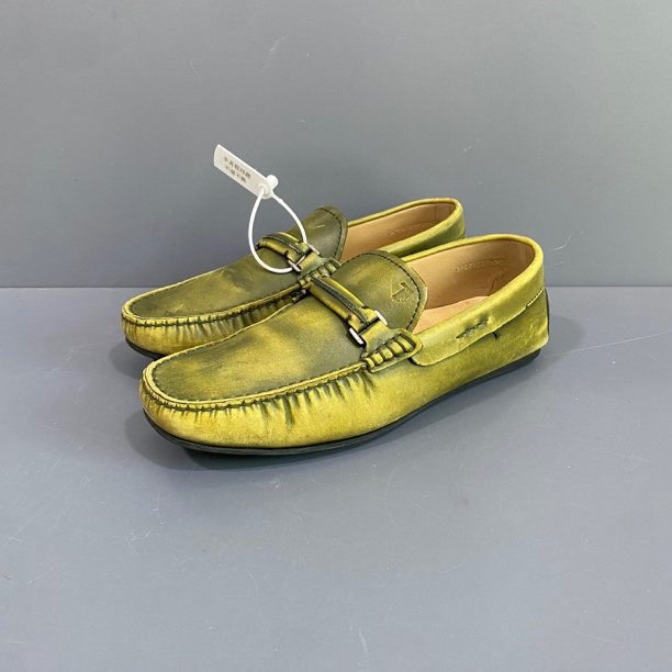 95新 TOD’S/托德斯 40.5码 托德斯 绿色一脚蹬鞋面轻微瑕疵休闲鞋