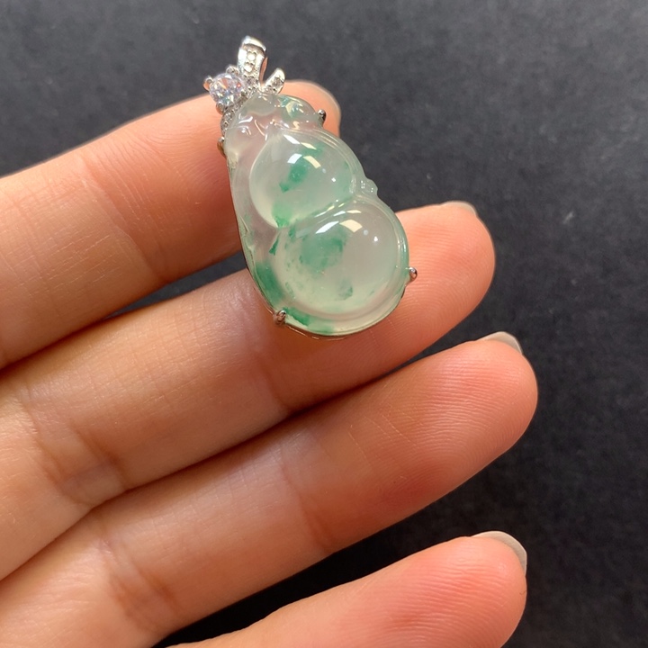 石英质玉银S925镶嵌颈饰