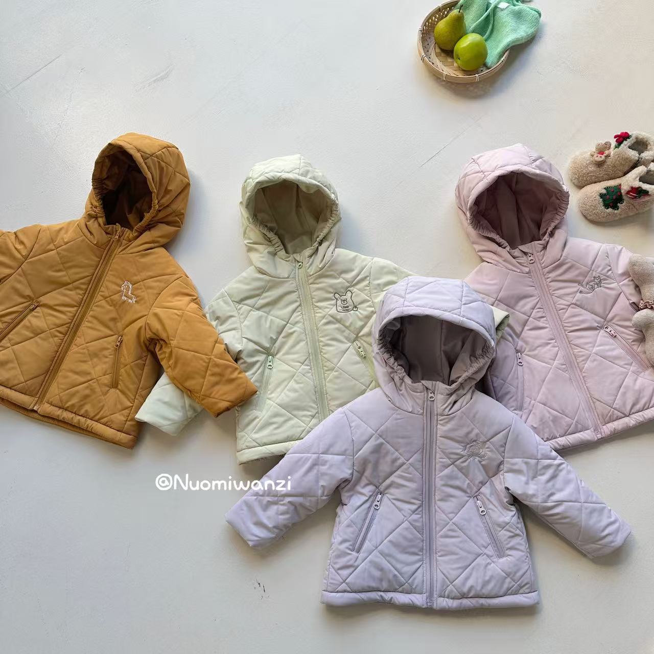 【3M新雪丽】儿童韩系超轻超暖自发热抗菌棉衣（冬款）WZJ-26609