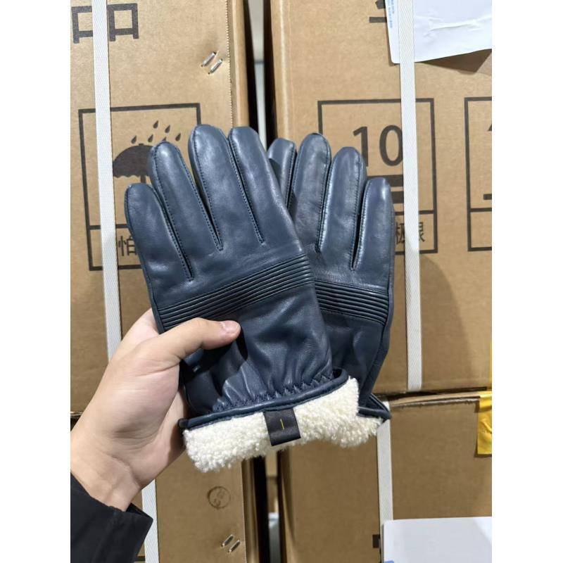 厚款跑步冬季手套滑雪自行车越野耐磨手套徒步羊绒冬飞皮手套