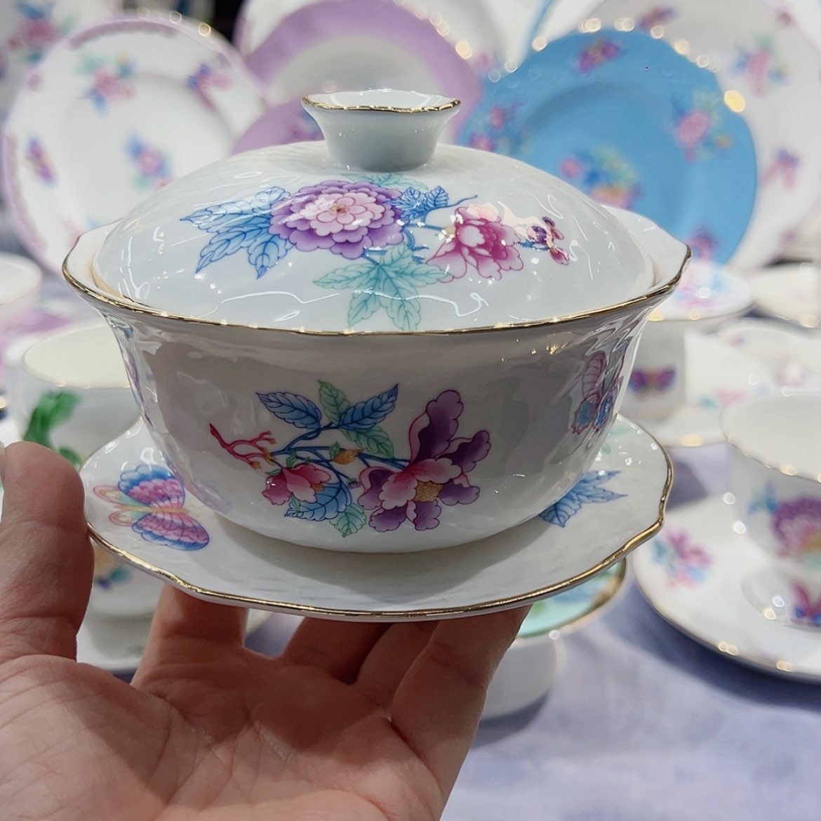 【闪购商品】骨瓷5寸盖碗