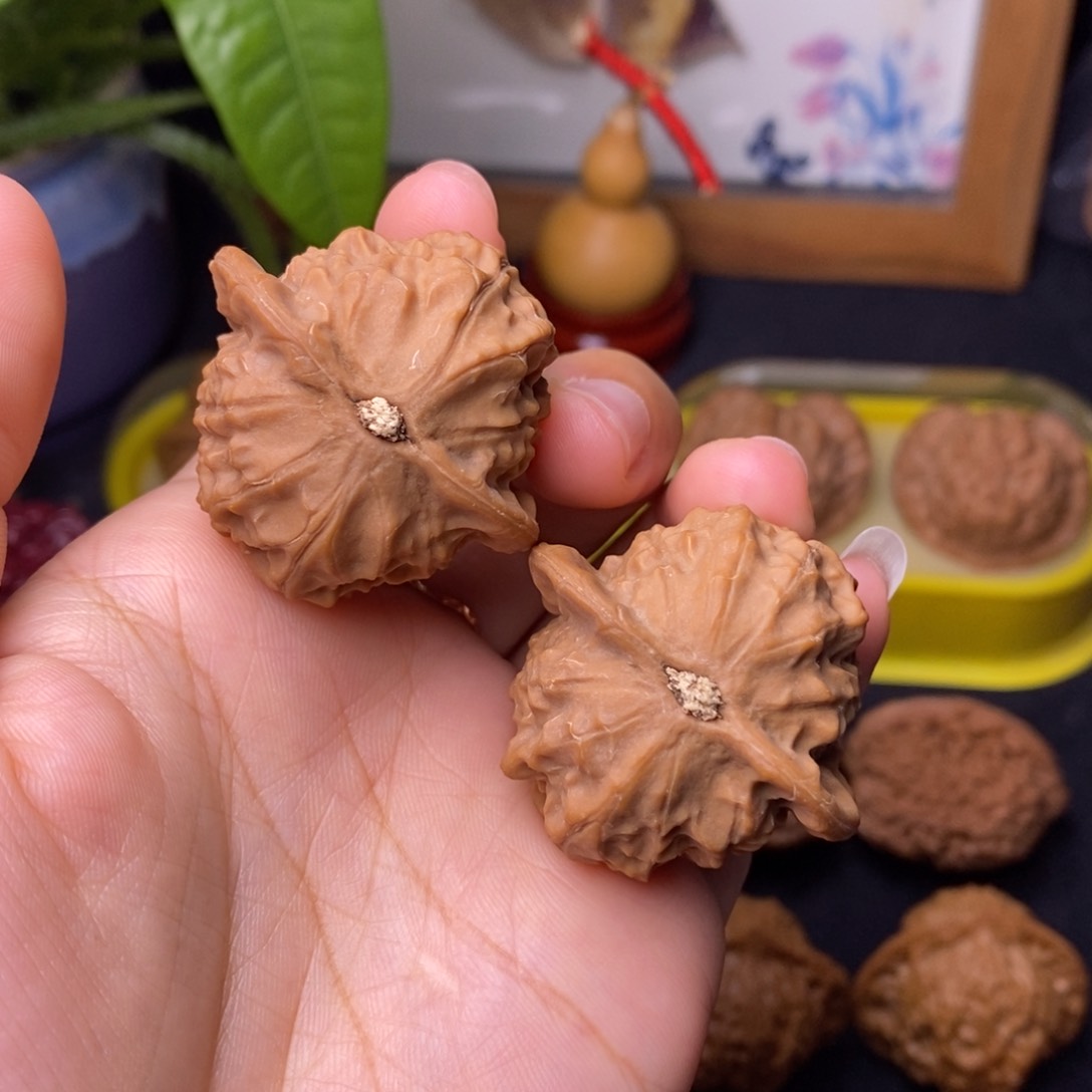 文玩核桃把件38瓷娃娃