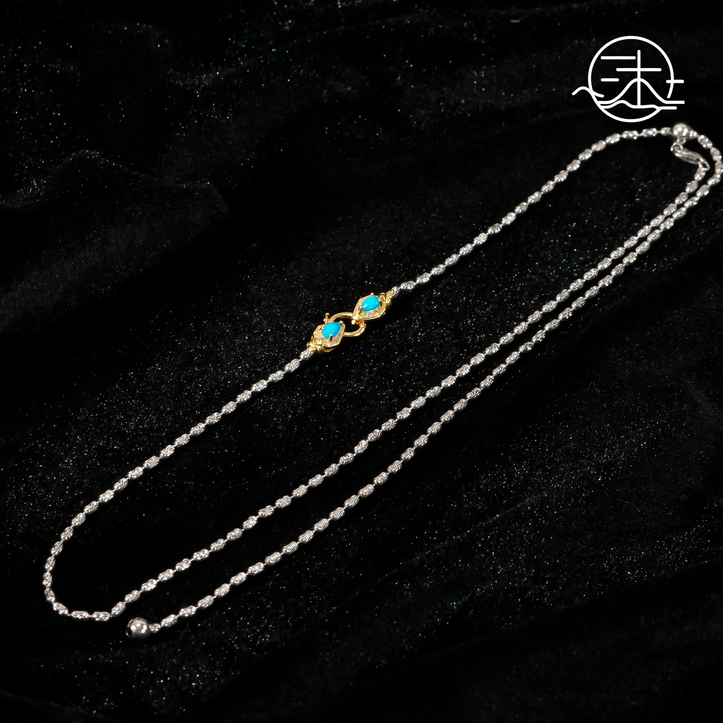 链子925银 木润【松松】S925银松松爆闪抽拉式百搭项链